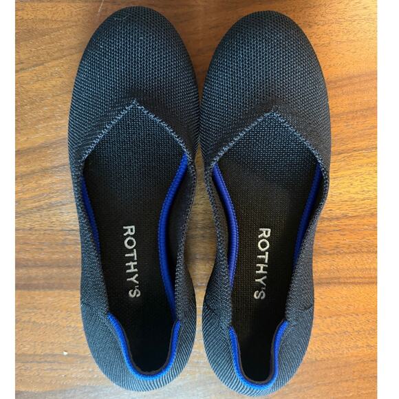 Rothy's The Flat Ballet Round Black Flat 5.5 - Picture 1 of 8